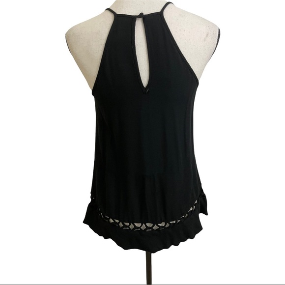 Ella Moss womens blouse Rayon size XS cutout bottom keyhole back sleeveless - Picture 4 of 9